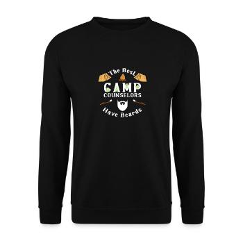Zeltlager Leiter Sommercamp - Unisex Pullover - Schwarz - Vorne - Alina (178cm) & Michal (187cm)