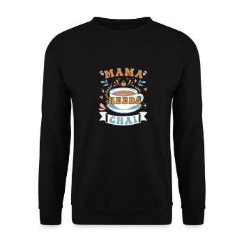 Chai Latte Tee trinken Teetrinker - Unisex Pullover - Schwarz - Vorne - Alina (178cm) & Michal (187cm)
