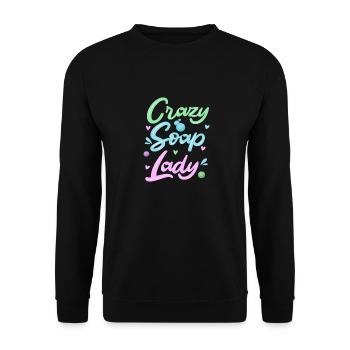 Soap Making Handmade soap - Unisex Sweatshirt - black - Front - Alina (178cm) & Michal (187cm)