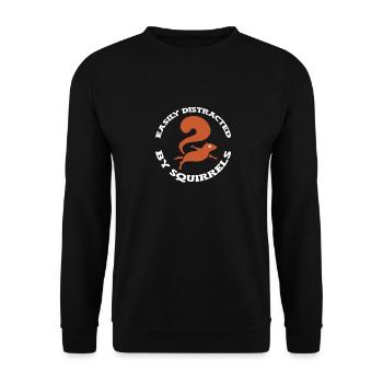 Eichhörnchen - Unisex Pullover - Schwarz - Vorne - Alina (178cm) & Michal (187cm)