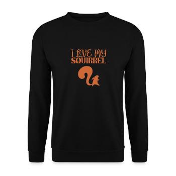 Eichhörnchen - Unisex Pullover - Schwarz - Vorne - Alina (178cm) & Michal (187cm)