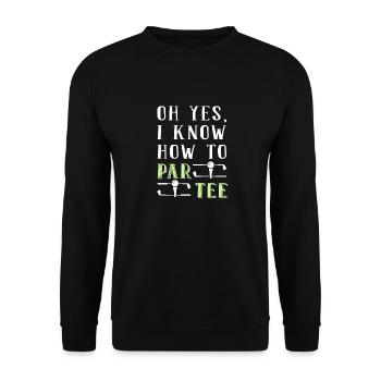 Golf Golfeurs Golfeurs - Sweat-shirt Unisexe - noir - Devant - Alina (178cm) & Michal (187cm)