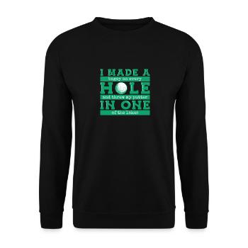 Golf Golfeurs Golfeurs - Sweat-shirt Unisexe - noir - Devant - Alina (178cm) & Michal (187cm)