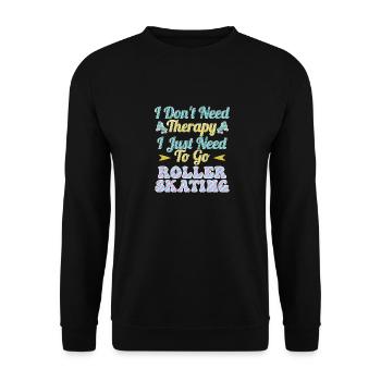 Roller Skating Inline Skating Inline Skates - Unisex Sweatshirt - black - Front - Alina (178cm) & Michal (187cm)