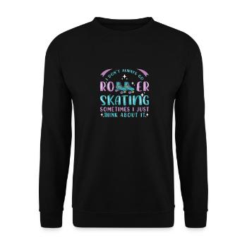 Roller Skating Inline Skating Inline Skates - Unisex Sweatshirt - black - Front - Alina (178cm) & Michal (187cm)