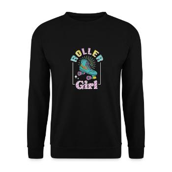Roller Skating Inline Skating Inline Skates - Unisex Sweatshirt - black - Front - Alina (178cm) & Michal (187cm)