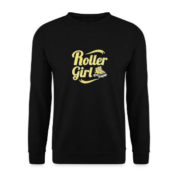 Roller Skating Inline Skating Inline Skates - Unisex Sweatshirt - black - Front - Alina (178cm) & Michal (187cm)