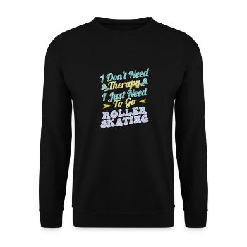 Roller Skating Inline Skating Inline Skates - Unisex Sweatshirt - black - Front - Alina (178cm) & Michal (187cm)