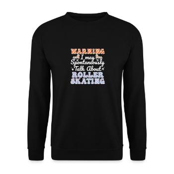 Roller Skating Inline Skating Inline Skates - Unisex Sweatshirt - black - Front - Alina (178cm) & Michal (187cm)