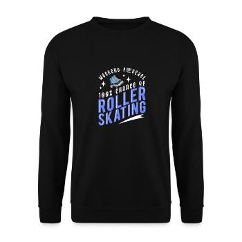 Roller Skating Inline Skating Inline Skates - Unisex Sweatshirt - black - Front - Alina (178cm) & Michal (187cm)