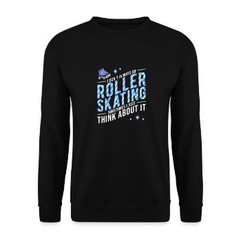 Roller Skating Inline Skating Inline Skates - Unisex Sweatshirt - black - Front - Alina (178cm) & Michal (187cm)