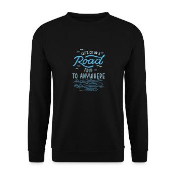 Road Trip - Sweat-shirt Unisexe - noir - Devant - Alina (178cm) & Michal (187cm)