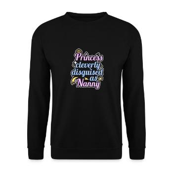 Nanny Babysitterin Tagesmutter - Unisex Pullover - Schwarz - Vorne - Alina (178cm) & Michal (187cm)