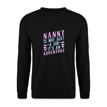 Nanny Babysitter Childminder - Unisex Sweatshirt - black - Front - Alina (178cm) & Michal (187cm)