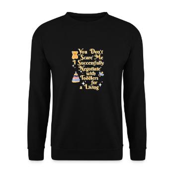 Nanny Babysitter Childminder - Unisex Sweatshirt - black - Front - Alina (178cm) & Michal (187cm)