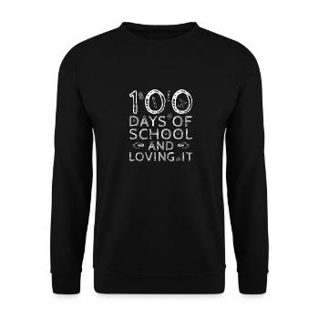 100 Days Of School - Unisex Sweatshirt - black - Front - Alina (178cm) & Michal (187cm)