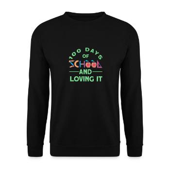 100 Days Of School - Unisex Sweatshirt - black - Front - Alina (178cm) & Michal (187cm)