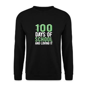 100 Days Of School - Unisex Sweatshirt - black - Front - Alina (178cm) & Michal (187cm)