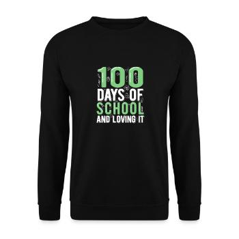 100 jours d’école - Sweat-shirt Unisexe - noir - Devant - Alina (178cm) & Michal (187cm)