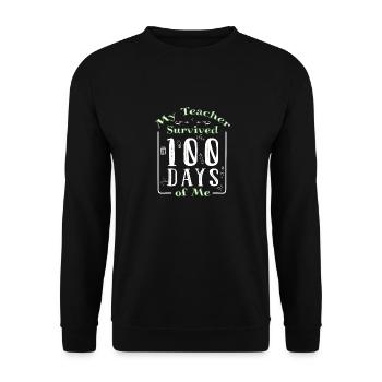 100 Days Of School - Unisex Sweatshirt - black - Front - Alina (178cm) & Michal (187cm)