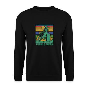 Barrel Racing - Unisex Sweatshirt - black - Front - Alina (178cm) & Michal (187cm)