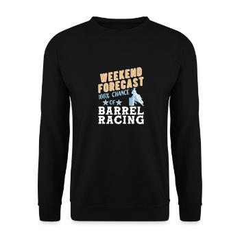 Barrel Racing - Unisex Sweatshirt - black - Front - Alina (178cm) & Michal (187cm)