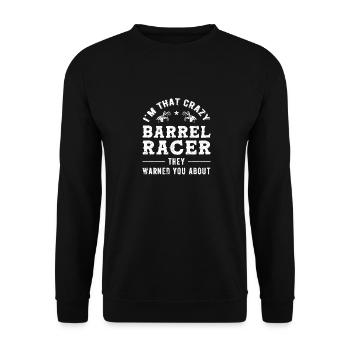 Barrel Racing - Unisex Sweatshirt - black - Front - Alina (178cm) & Michal (187cm)