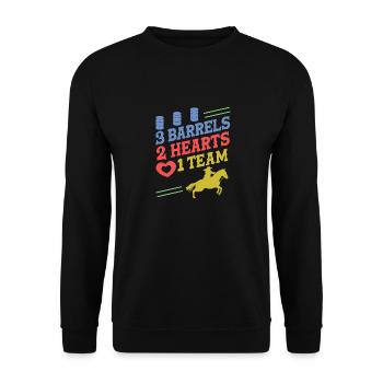 Barrel Racing - Unisex Sweatshirt - black - Front - Alina (178cm) & Michal (187cm)