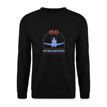 Gymnastik Turnen Turner - Unisex Pullover - Schwarz - Vorne - Alina (178cm) & Michal (187cm)