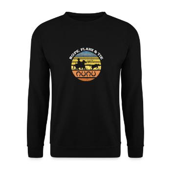 Team Roping - Unisex Pullover - Schwarz - Vorne - Alina (178cm) & Michal (187cm)