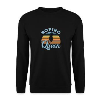 Team Roping - Unisex Pullover - Schwarz - Vorne - Alina (178cm) & Michal (187cm)