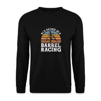 Barrel Racing - Unisex Sweatshirt - black - Front - Alina (178cm) & Michal (187cm)