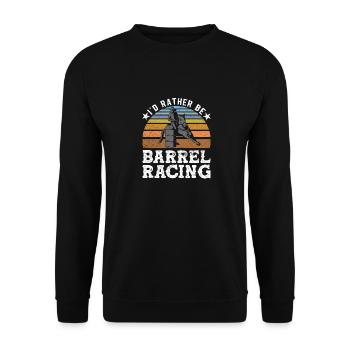 Barrel Racing - Unisex Sweatshirt - black - Front - Alina (178cm) & Michal (187cm)