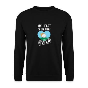 Maman baseball - Sweat-shirt Unisexe - noir - Devant - Alina (178cm) & Michal (187cm)