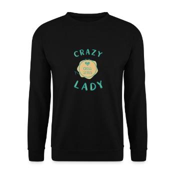 Cross Stitch Cross Stitch Embroidery - Unisex Sweatshirt - black - Front - Alina (178cm) & Michal (187cm)