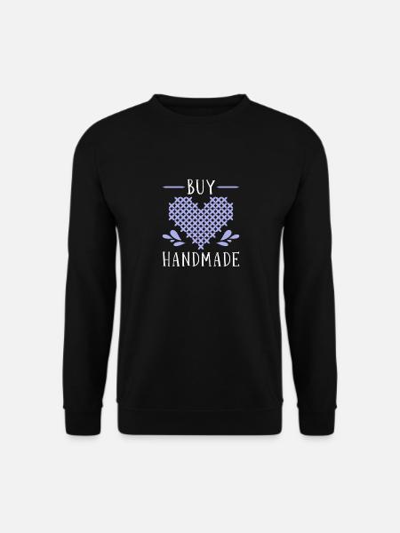 Cross Stitch Cross Stitch Embroidery - Unisex Sweatshirt - black