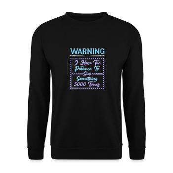 Cross Stitch Cross Stitch Embroidery - Unisex Sweatshirt - black - Front - Alina (178cm) & Michal (187cm)