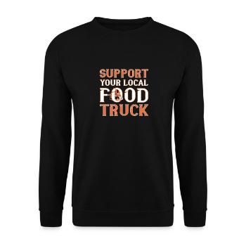 Food Truck Streetfood - Sweat-shirt Unisexe - noir - Devant - Alina (178cm) & Michal (187cm)