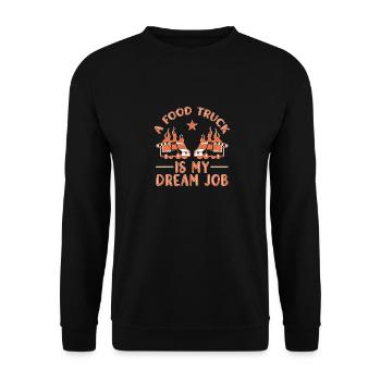 Food Truck Streetfood - Sweat-shirt Unisexe - noir - Devant - Alina (178cm) & Michal (187cm)