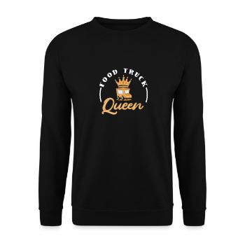 Food Truck Streetfood - Sweat-shirt Unisexe - noir - Devant - Alina (178cm) & Michal (187cm)