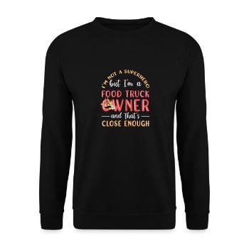 Food Truck Streetfood - Sweat-shirt Unisexe - noir - Devant - Alina (178cm) & Michal (187cm)