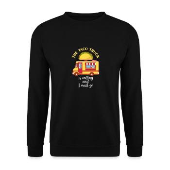 Food Truck Streetfood - Sweat-shirt Unisexe - noir - Devant - Alina (178cm) & Michal (187cm)