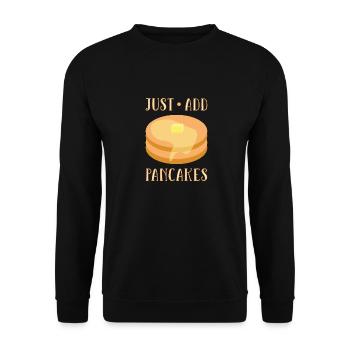 Pfannkuchen - Unisex Pullover - Schwarz - Vorne - Alina (178cm) & Michal (187cm)