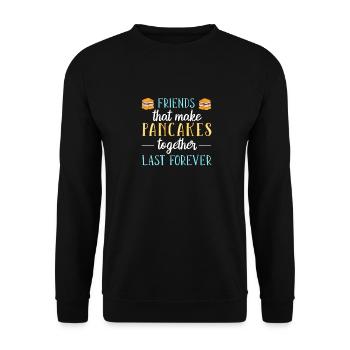 Pfannkuchen - Unisex Pullover - Schwarz - Vorne - Alina (178cm) & Michal (187cm)