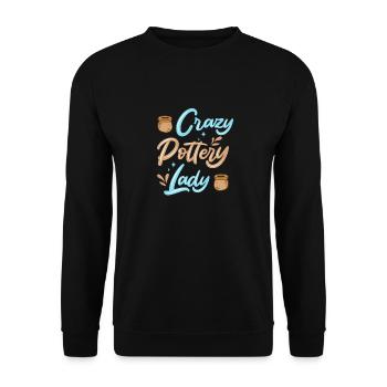 Töpfern Töpfer Keramik - Unisex Pullover - Schwarz - Vorne - Alina (178cm) & Michal (187cm)