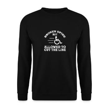 Wheelchair wheelchair access - Unisex Sweatshirt - black - Front - Alina (178cm) & Michal (187cm)