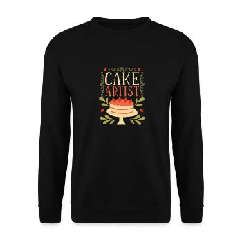 Kuchen backen Bäcker Konditor - Unisex Pullover - Schwarz - Vorne - Alina (178cm) & Michal (187cm)