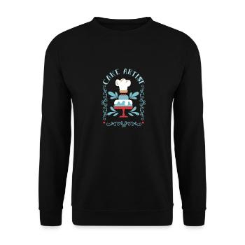 Kuchen backen Bäcker Konditor - Unisex Pullover - Schwarz - Vorne - Alina (178cm) & Michal (187cm)