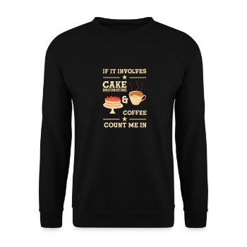 Kuchen backen Bäcker Konditor - Unisex Pullover - Schwarz - Vorne - Alina (178cm) & Michal (187cm)