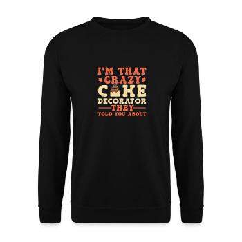 Kuchen backen Bäcker Konditor - Unisex Pullover - Schwarz - Vorne - Alina (178cm) & Michal (187cm)